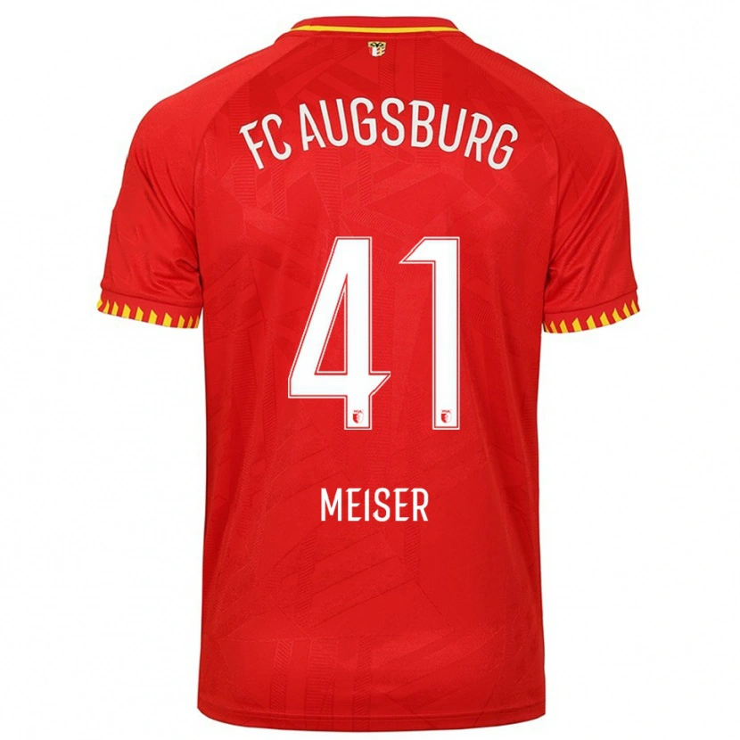 Danxen Herren Felix Meiser #41 Rot Gelb Auswärtstrikot Trikot 2025/26 T-Shirt Österreich