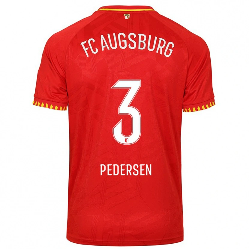 Danxen Herren Mads Pedersen #3 Rot Gelb Auswärtstrikot Trikot 2025/26 T-Shirt Österreich