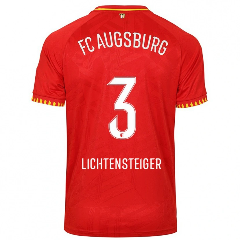 Danxen Herren David Lichtensteiger #3 Rot Gelb Auswärtstrikot Trikot 2025/26 T-Shirt Österreich