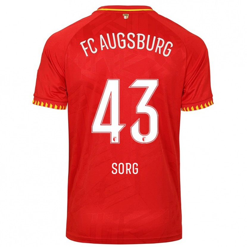 Danxen Herren Oliver Sorg #43 Rot Gelb Auswärtstrikot Trikot 2025/26 T-Shirt Österreich
