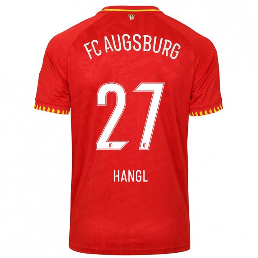 Danxen Herren Florian Hangl #27 Rot Gelb Auswärtstrikot Trikot 2025/26 T-Shirt Österreich