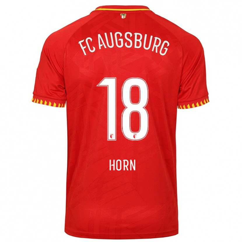 Danxen Herren Tobias Horn #18 Rot Gelb Auswärtstrikot Trikot 2025/26 T-Shirt Österreich