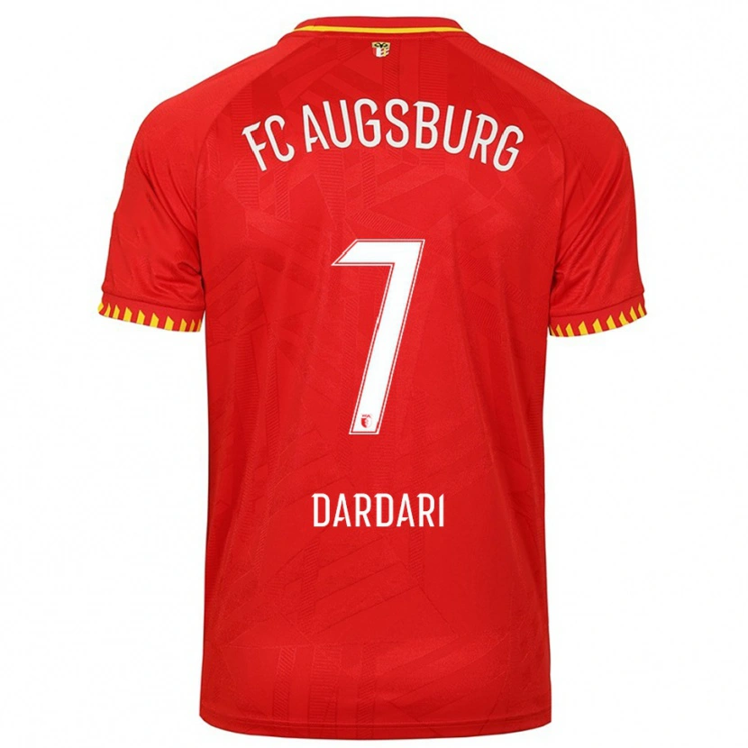 Danxen Herren Aiman Dardari #7 Rot Gelb Auswärtstrikot Trikot 2025/26 T-Shirt Österreich