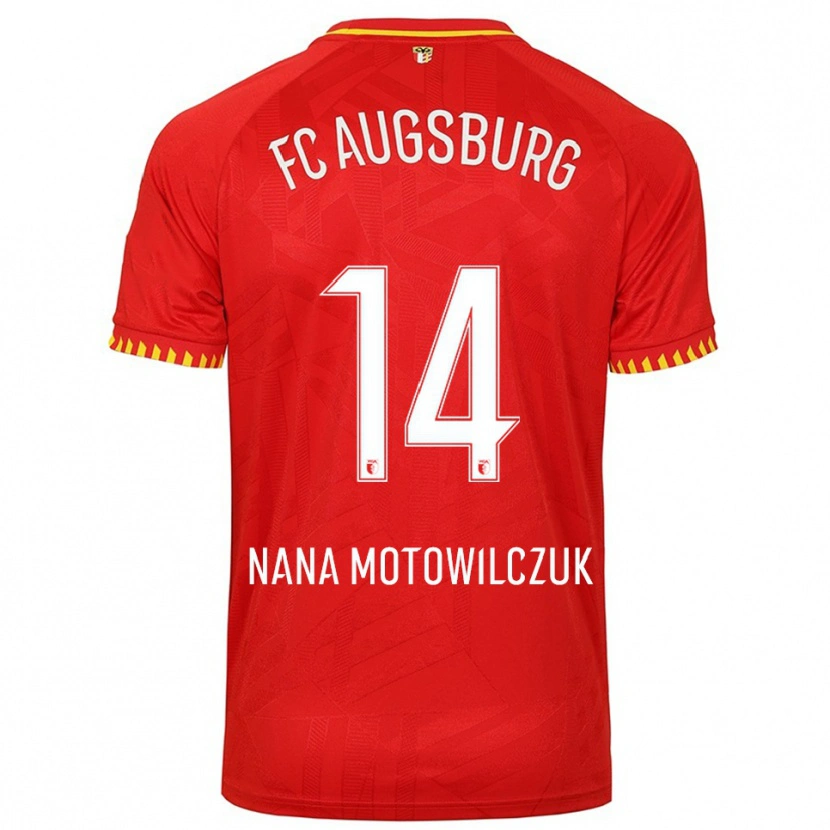Danxen Herren Kevin Nana Motowilczuk #14 Rot Gelb Auswärtstrikot Trikot 2025/26 T-Shirt Österreich