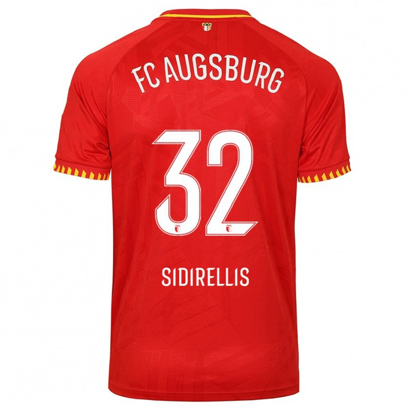 Danxen Herren Konstantinos Sidirellis #32 Rot Gelb Auswärtstrikot Trikot 2025/26 T-Shirt Österreich