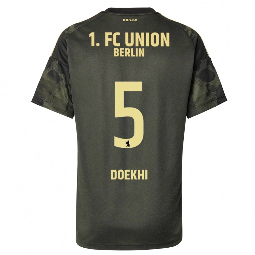 Danxen Herren Danilho Doekhi #5 Dunkelgrün Schwarz Auswärtstrikot Trikot 2025/26 T-Shirt Österreich