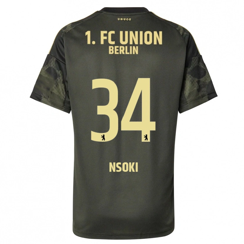 Danxen Herren Stanley Nsoki #34 Dunkelgrün Schwarz Auswärtstrikot Trikot 2025/26 T-Shirt Österreich