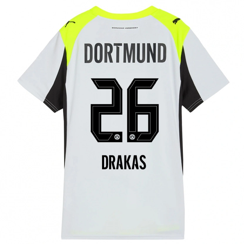 Danxen Herren Babis Drakas #26 Fluoreszierendes Gelb Auswärtstrikot Trikot 2025/26 T-Shirt Österreich