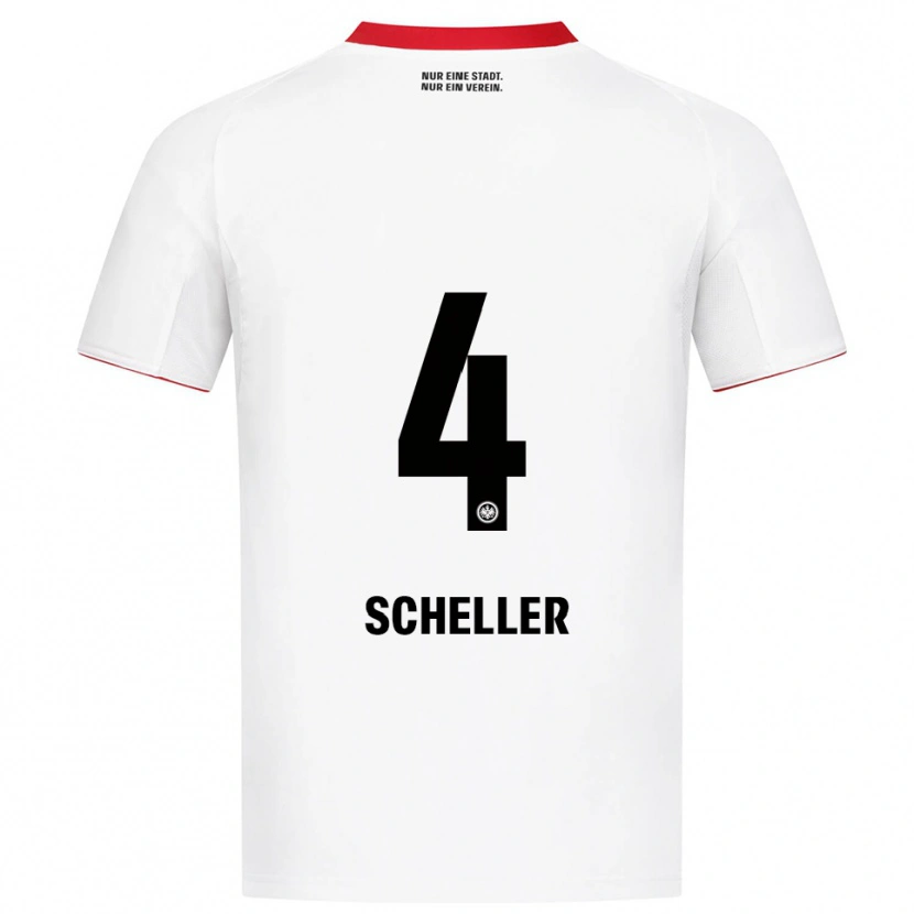 Danxen Herren Niklas Scheller #4 Weiß Rot Auswärtstrikot Trikot 2025/26 T-Shirt Österreich