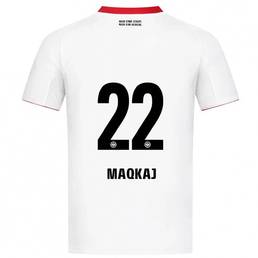 Danxen Herren Dritan Maqkaj #22 Weiß Rot Auswärtstrikot Trikot 2025/26 T-Shirt Österreich