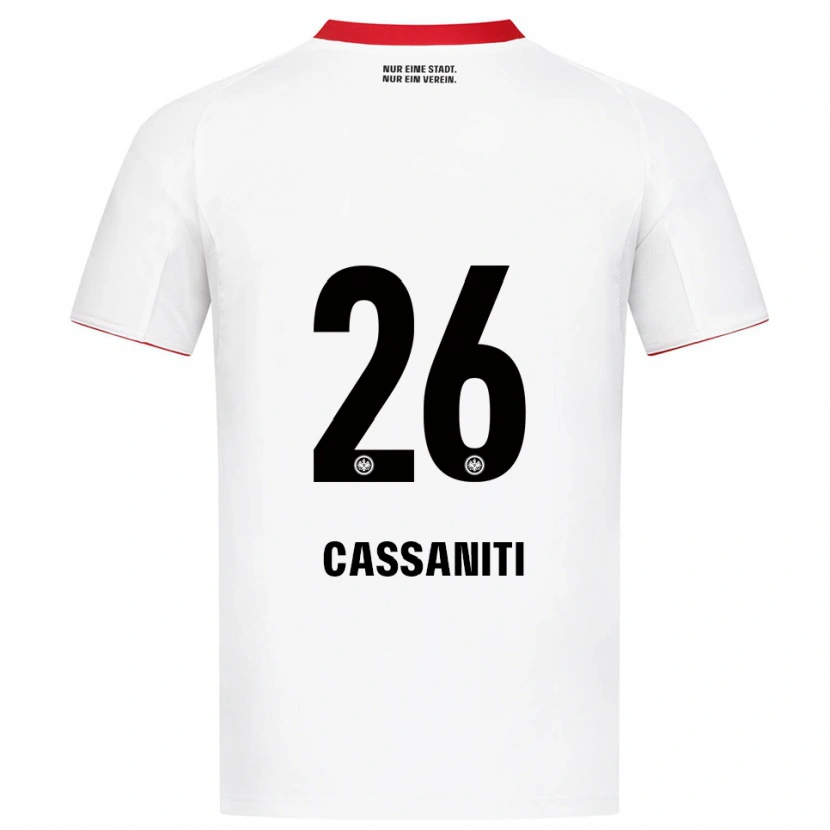 Danxen Herren Nino Cassaniti #26 Weiß Rot Auswärtstrikot Trikot 2025/26 T-Shirt Österreich