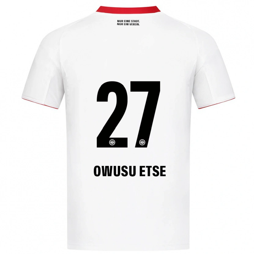 Danxen Herren Collin Owusu Etse #27 Weiß Rot Auswärtstrikot Trikot 2025/26 T-Shirt Österreich