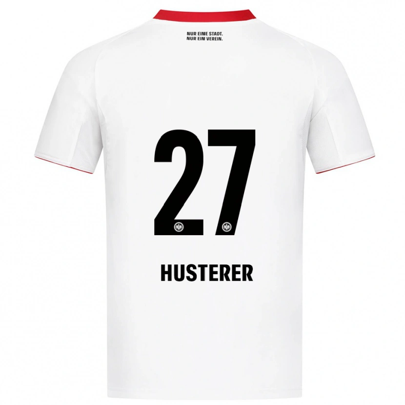 Danxen Herren Lean Husterer #27 Weiß Rot Auswärtstrikot Trikot 2025/26 T-Shirt Österreich