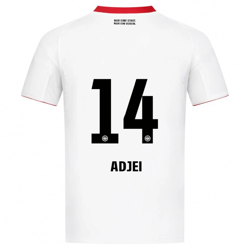 Danxen Herren Allen Adjei #14 Weiß Rot Auswärtstrikot Trikot 2025/26 T-Shirt Österreich