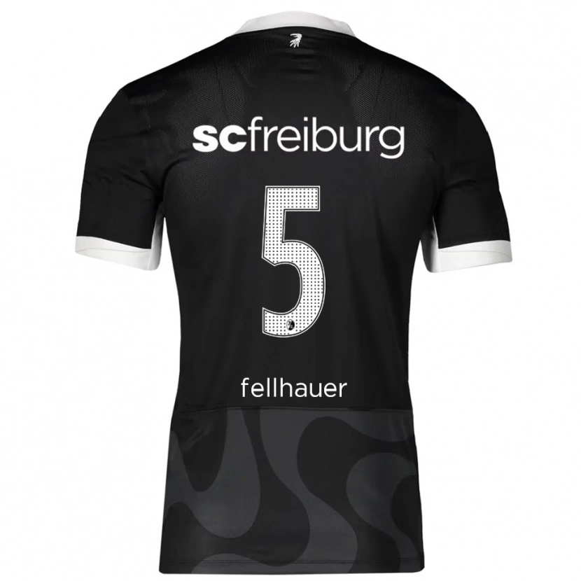 Danxen Herren Kim Fellhauer #5 Schwarz Weiß Auswärtstrikot Trikot 2025/26 T-Shirt Österreich