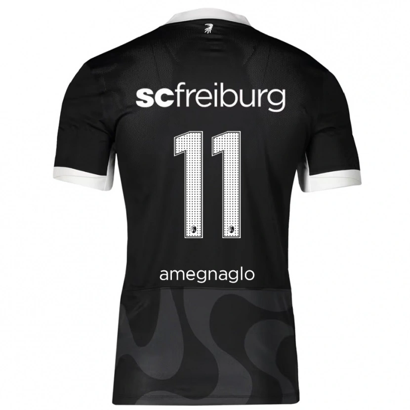 Danxen Herren David Amegnaglo #11 Schwarz Weiß Auswärtstrikot Trikot 2025/26 T-Shirt Österreich