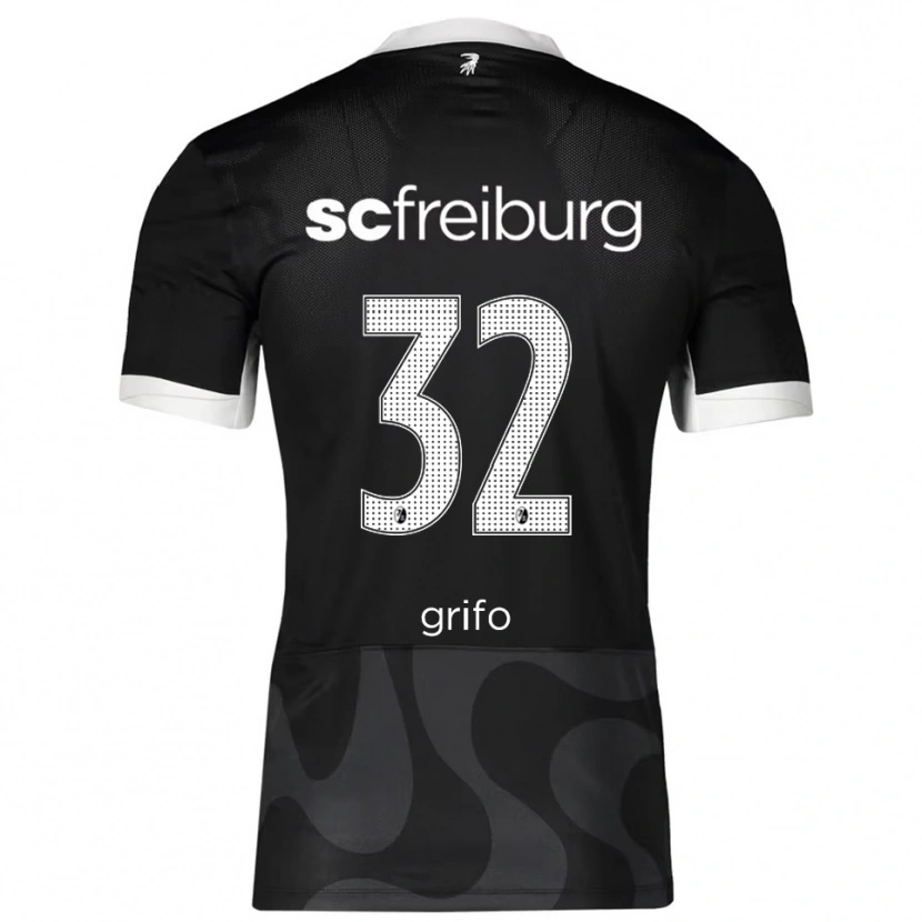 Danxen Herren Vincenzo Grifo #32 Schwarz Weiß Auswärtstrikot Trikot 2025/26 T-Shirt Österreich
