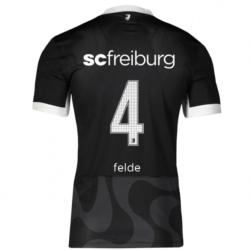 Danxen Herren Meret Felde #4 Schwarz Weiß Auswärtstrikot Trikot 2025/26 T-Shirt Österreich