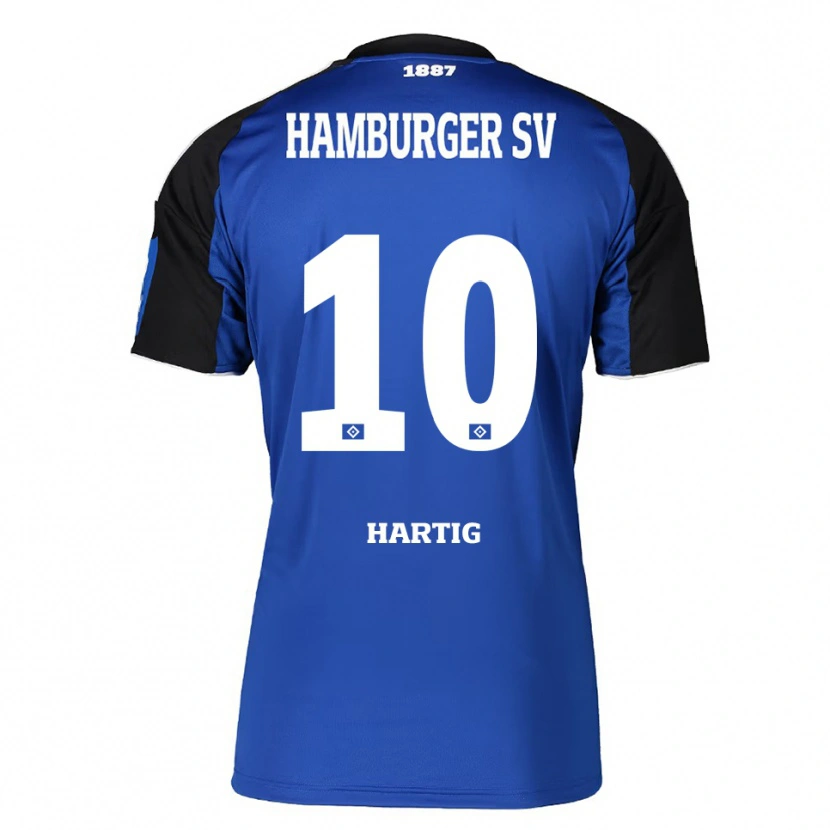 Danxen Herren Jonas-Finn Hartig #10 Blau Schwarz Auswärtstrikot Trikot 2025/26 T-Shirt Österreich