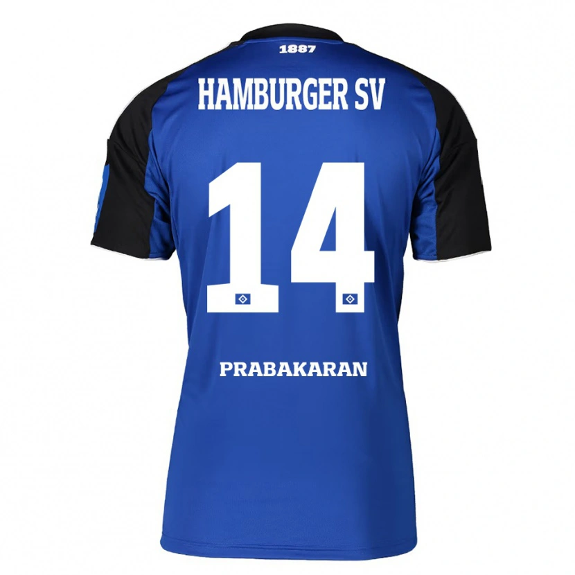 Danxen Herren Nilavan Prabakaran #14 Blau Schwarz Auswärtstrikot Trikot 2025/26 T-Shirt Österreich