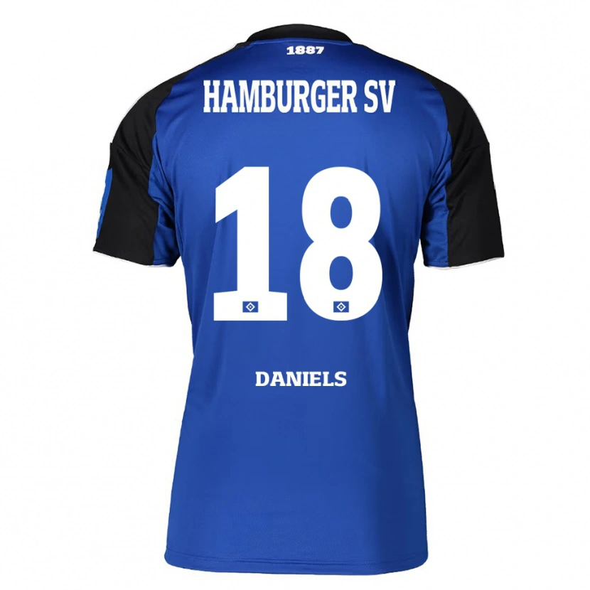 Danxen Herren Jannis Daniels #18 Blau Schwarz Auswärtstrikot Trikot 2025/26 T-Shirt Österreich