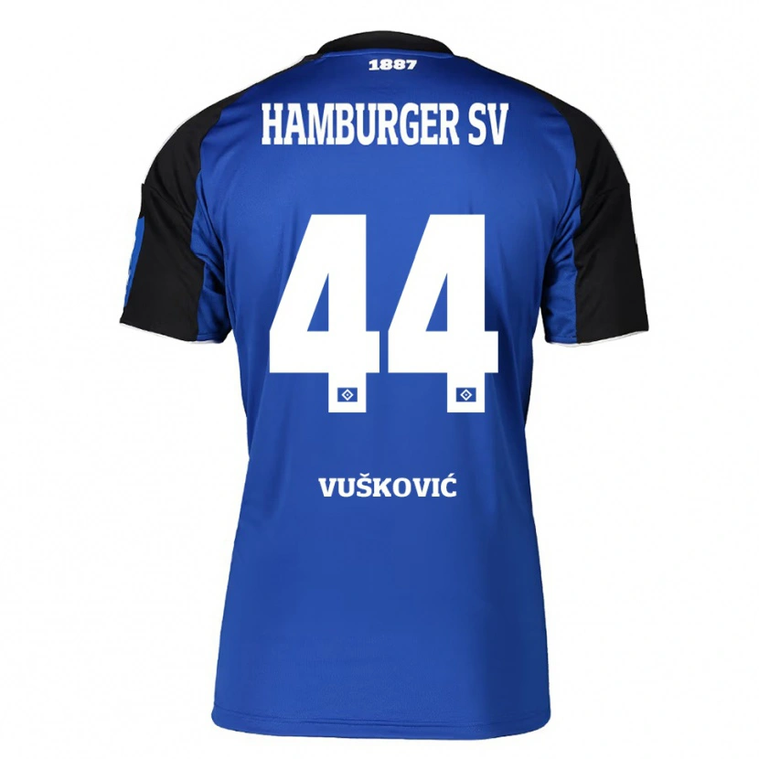 Danxen Herren Mario Vuskovic #44 Blau Schwarz Auswärtstrikot Trikot 2025/26 T-Shirt Österreich