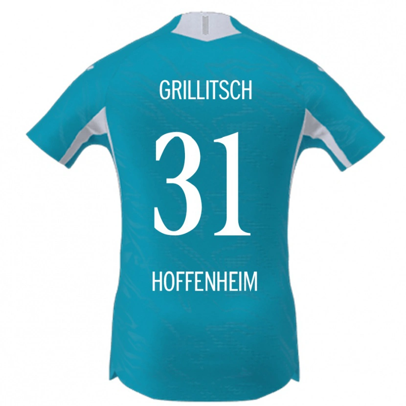 Danxen Herren Florian Grillitsch #31 Himmelblau Auswärtstrikot Trikot 2025/26 T-Shirt Österreich