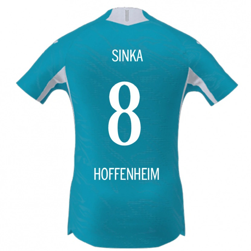 Danxen Herren Napsugár Sinka #8 Himmelblau Auswärtstrikot Trikot 2025/26 T-Shirt Österreich