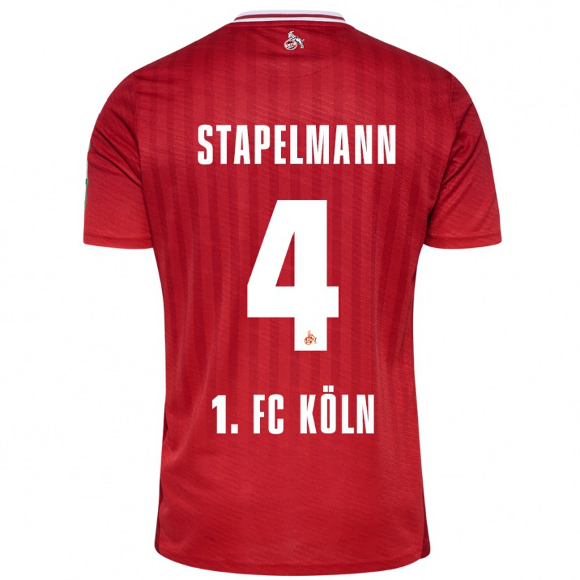 Danxen Herren Luis Stapelmann #4 Rot Weiß Auswärtstrikot Trikot 2025/26 T-Shirt Österreich