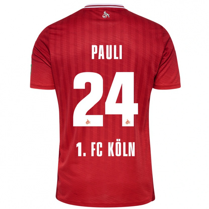 Danxen Herren Julian Pauli #24 Rot Weiß Auswärtstrikot Trikot 2025/26 T-Shirt Österreich