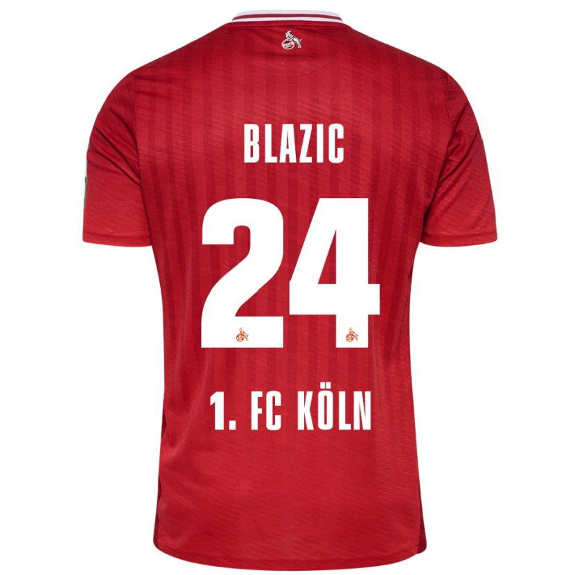 Danxen Herren Alessandro Blazic #24 Rot Weiß Auswärtstrikot Trikot 2025/26 T-Shirt Österreich