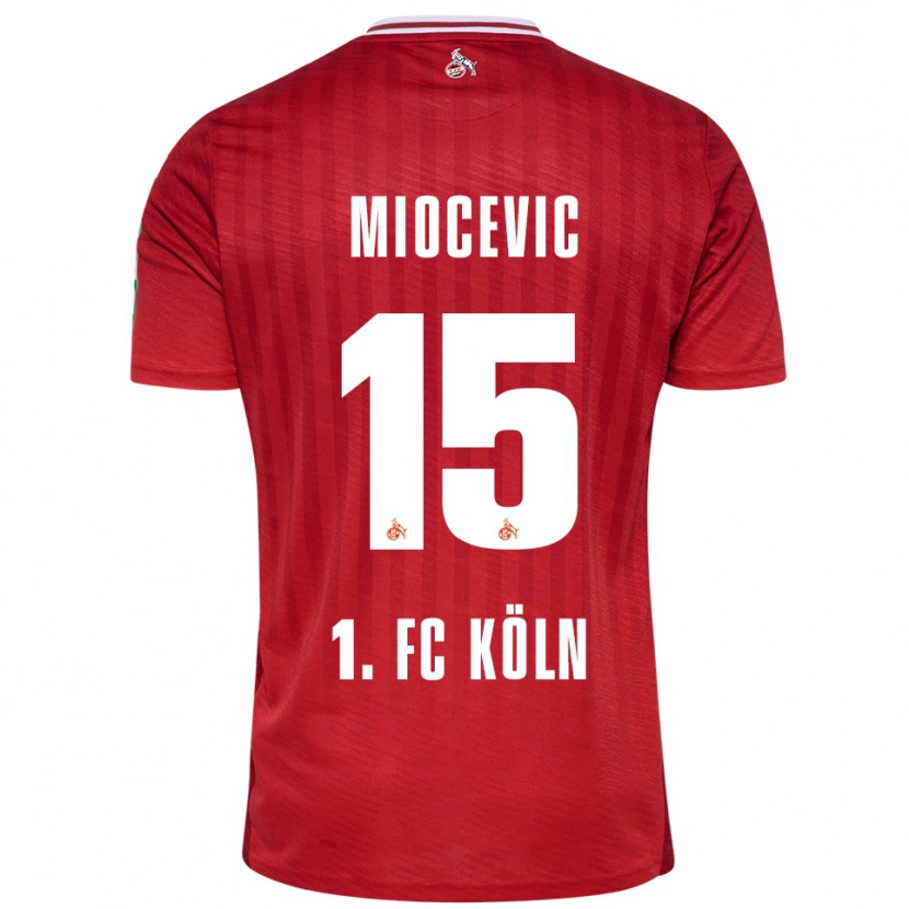 Danxen Herren Gabriel Miocevic #15 Rot Weiß Auswärtstrikot Trikot 2025/26 T-Shirt Österreich
