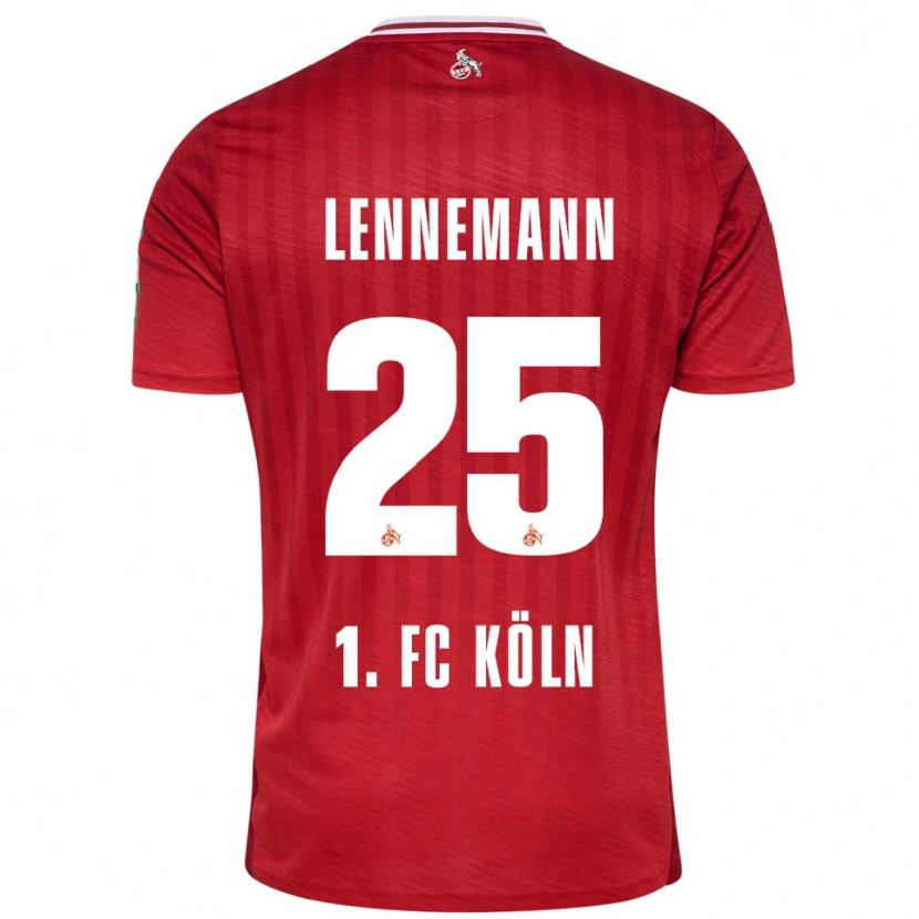 Danxen Herren Bernie Lennemann #25 Rot Weiß Auswärtstrikot Trikot 2025/26 T-Shirt Österreich