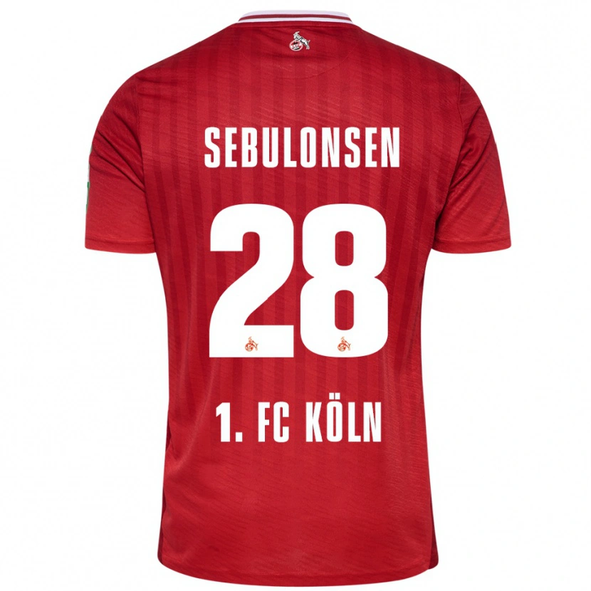 Danxen Herren Sebastian Sebulonsen #28 Rot Weiß Auswärtstrikot Trikot 2025/26 T-Shirt Österreich