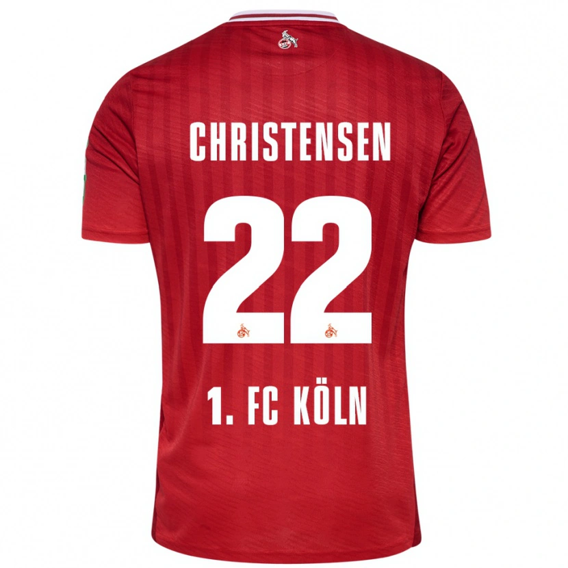 Danxen Herren Jacob Christensen #22 Rot Weiß Auswärtstrikot Trikot 2025/26 T-Shirt Österreich