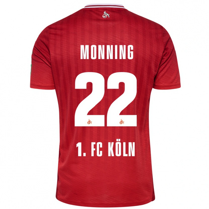 Danxen Herren Marlon Monning #22 Rot Weiß Auswärtstrikot Trikot 2025/26 T-Shirt Österreich