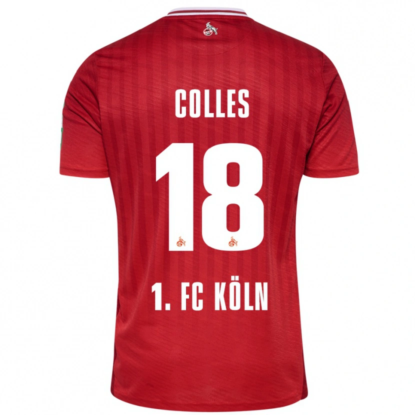 Danxen Herren Jan Colles #18 Rot Weiß Auswärtstrikot Trikot 2025/26 T-Shirt Österreich