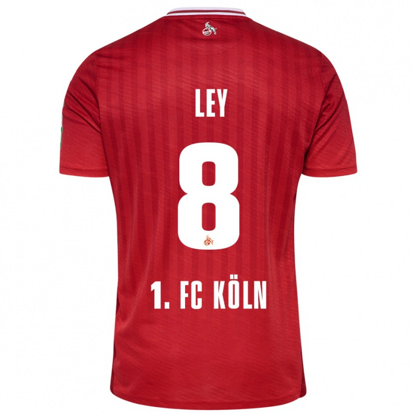 Danxen Herren Benjamin Ley #8 Rot Weiß Auswärtstrikot Trikot 2025/26 T-Shirt Österreich