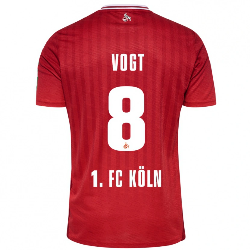 Danxen Herren Laura Vogt #8 Rot Weiß Auswärtstrikot Trikot 2025/26 T-Shirt Österreich