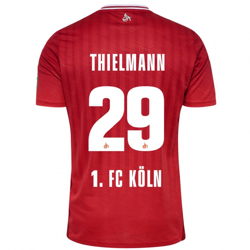 Danxen Herren Jan Thielmann #29 Rot Weiß Auswärtstrikot Trikot 2025/26 T-Shirt Österreich