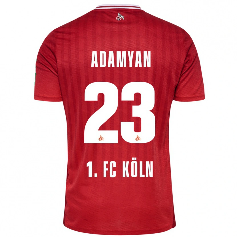 Danxen Herren Sargis Adamyan #23 Rot Weiß Auswärtstrikot Trikot 2025/26 T-Shirt Österreich
