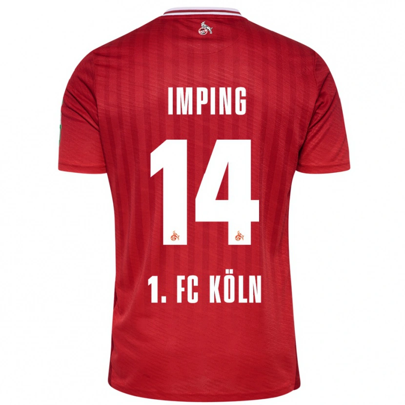 Danxen Herren Carlotta Imping #14 Rot Weiß Auswärtstrikot Trikot 2025/26 T-Shirt Österreich