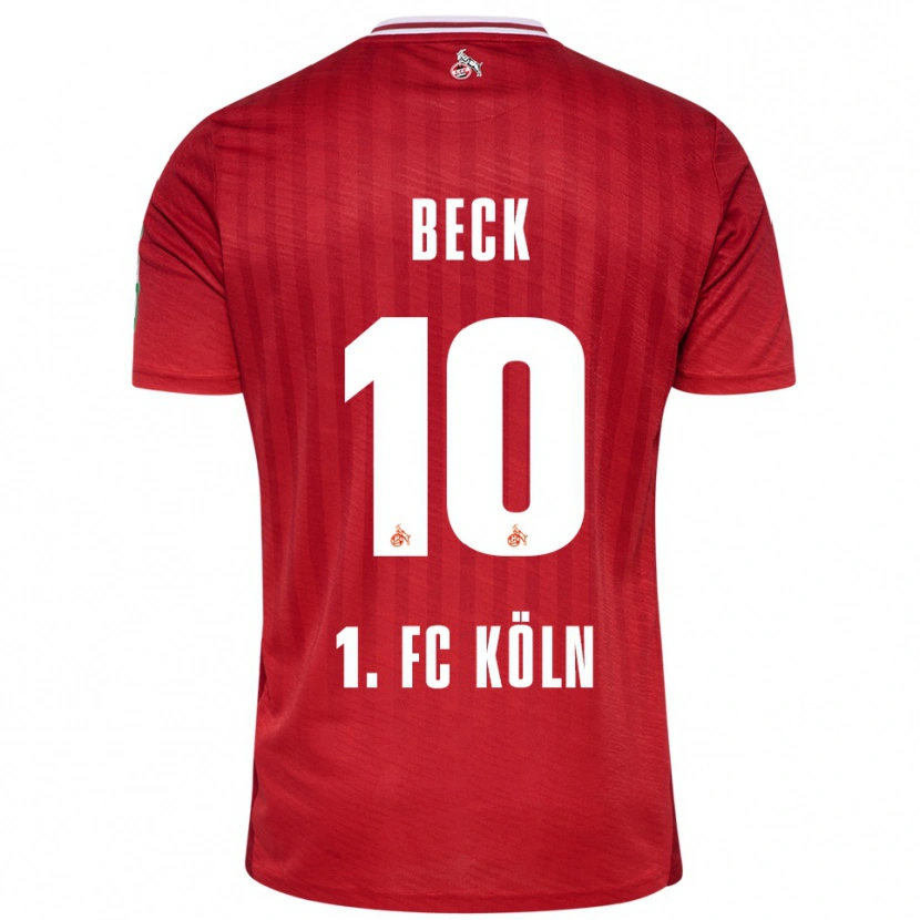 Danxen Herren Sharon Beck #10 Rot Weiß Auswärtstrikot Trikot 2025/26 T-Shirt Österreich