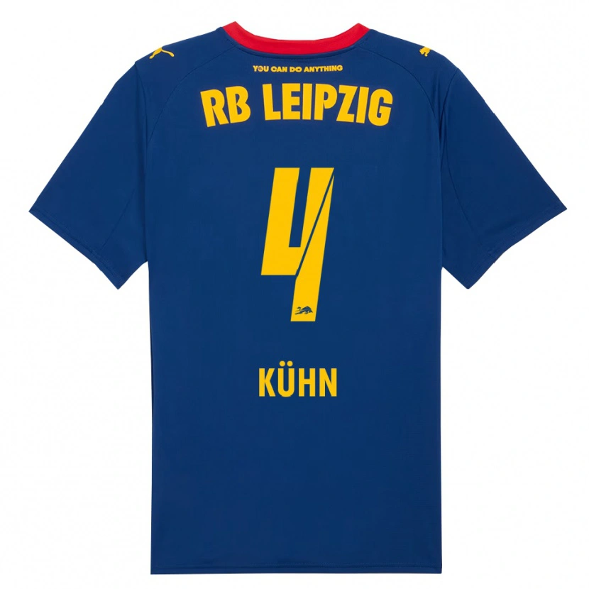 Danxen Herren Janne Kühn #4 Marineblau Rot Auswärtstrikot Trikot 2025/26 T-Shirt Österreich