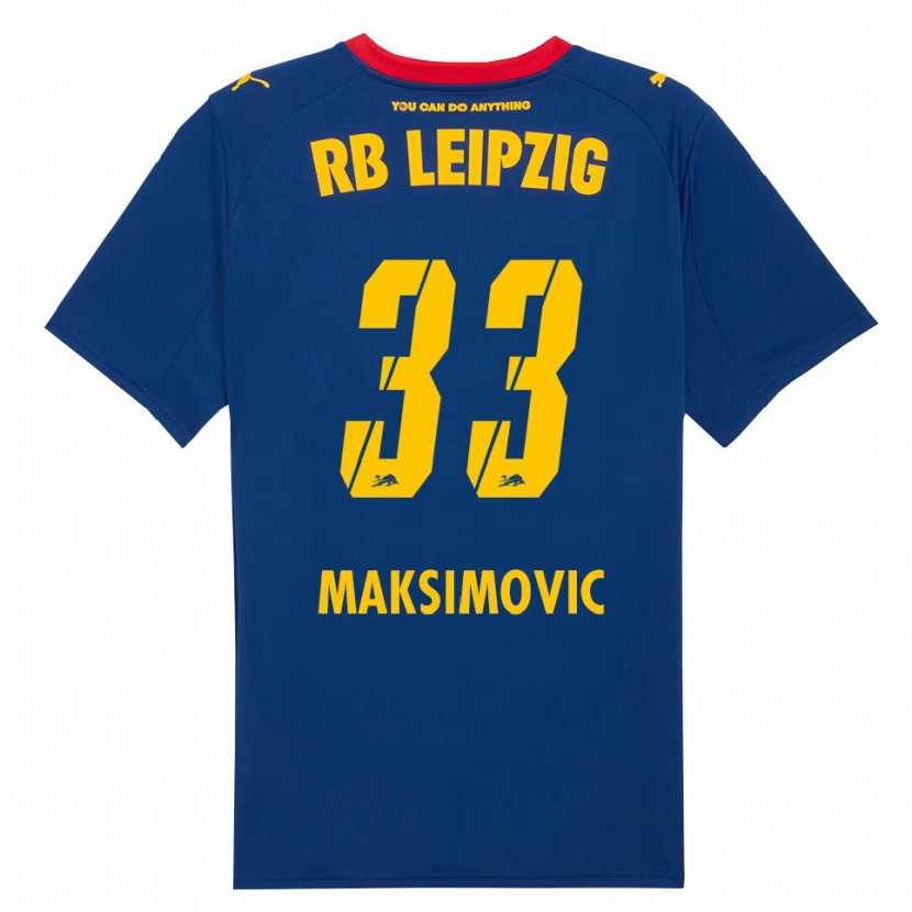Danxen Herren Andrija Maksimovic #33 Marineblau Rot Auswärtstrikot Trikot 2025/26 T-Shirt Österreich