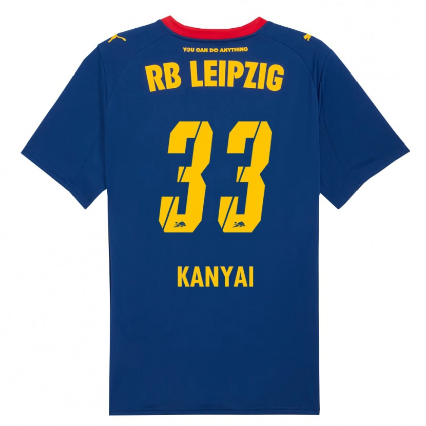 Danxen Herren János Kányai #33 Marineblau Rot Auswärtstrikot Trikot 2025/26 T-Shirt Österreich