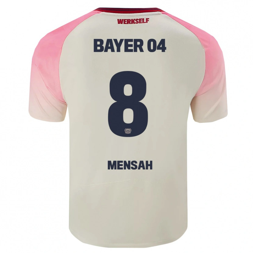 Danxen Herren Naba Mensah #8 Pink Cremeweiß Auswärtstrikot Trikot 2025/26 T-Shirt Österreich