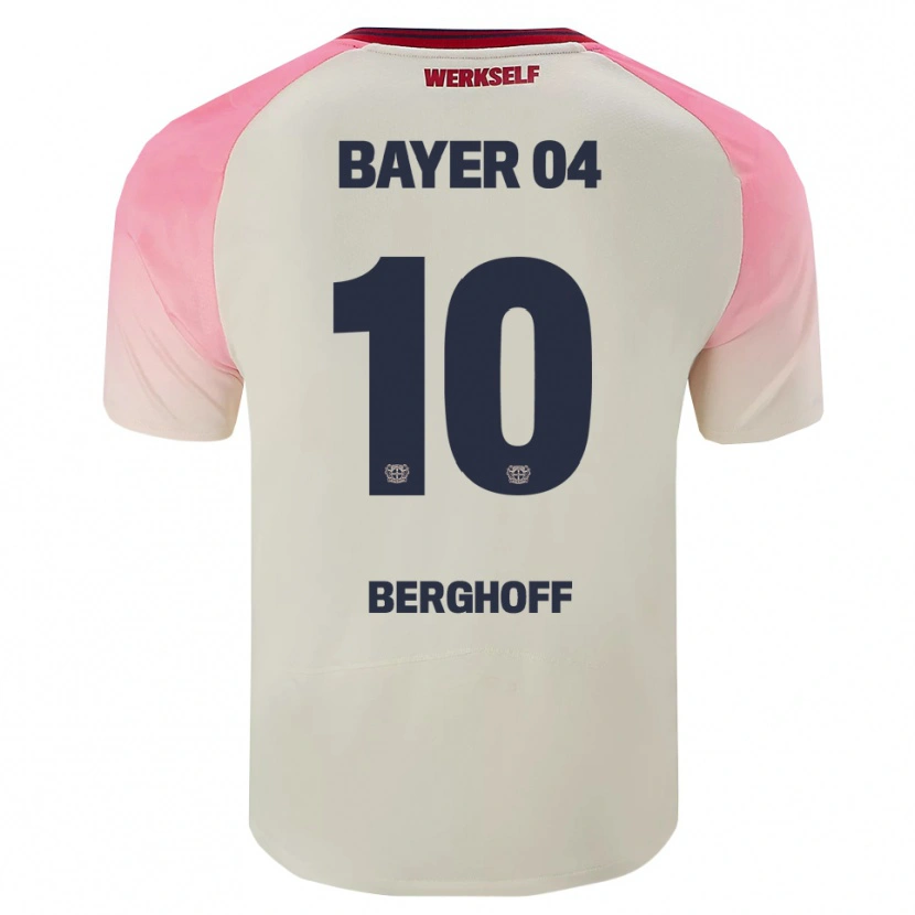 Danxen Herren Jonah Berghoff #10 Pink Cremeweiß Auswärtstrikot Trikot 2025/26 T-Shirt Österreich