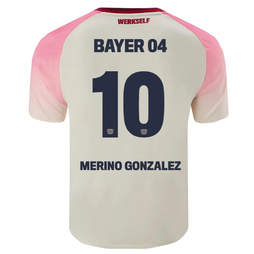 Danxen Herren Estrella Merino Gonzalez #10 Pink Cremeweiß Auswärtstrikot Trikot 2025/26 T-Shirt Österreich