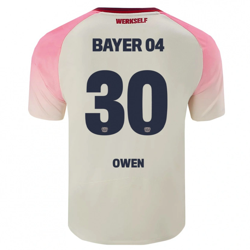 Danxen Herren Emmanuel Chigozie Owen #30 Pink Cremeweiß Auswärtstrikot Trikot 2025/26 T-Shirt Österreich